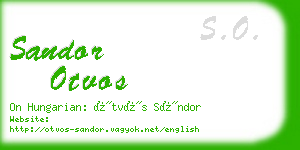 sandor otvos business card